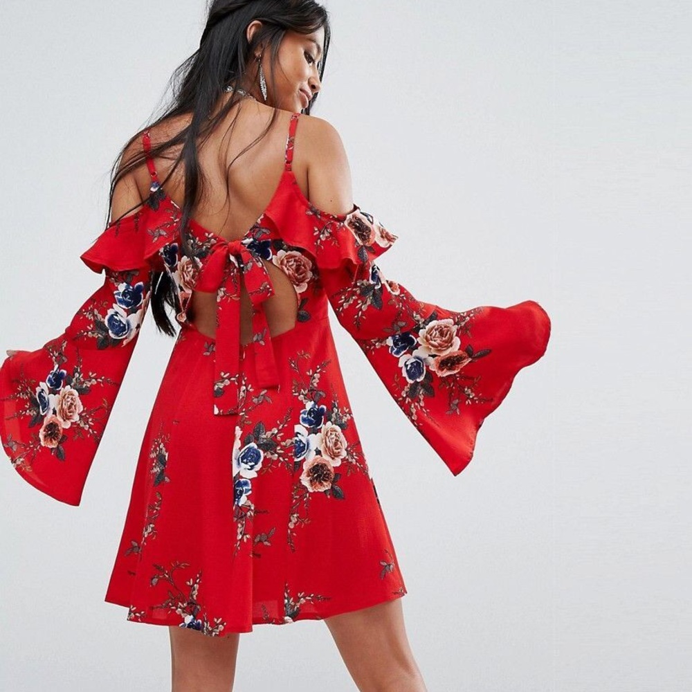 ASOS Sisters of the Tribe Dress Red Size 0